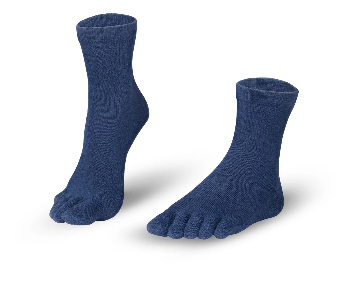 WARM ANKLE Navy split toe socks