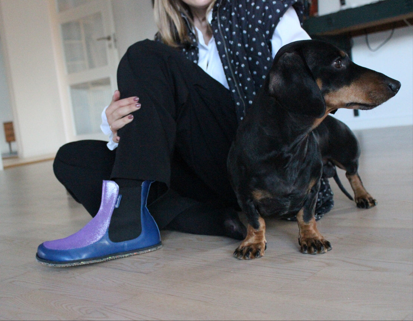 PALUSTRIA Purple Barefoot Chelsea Boots