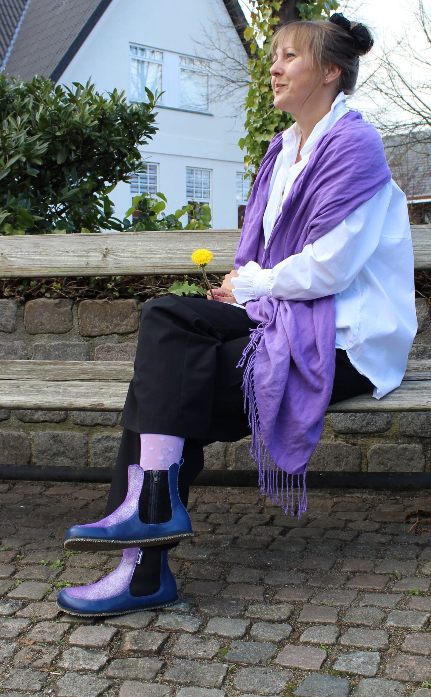 PALUSTRIA Purple Barefoot Chelsea Boots