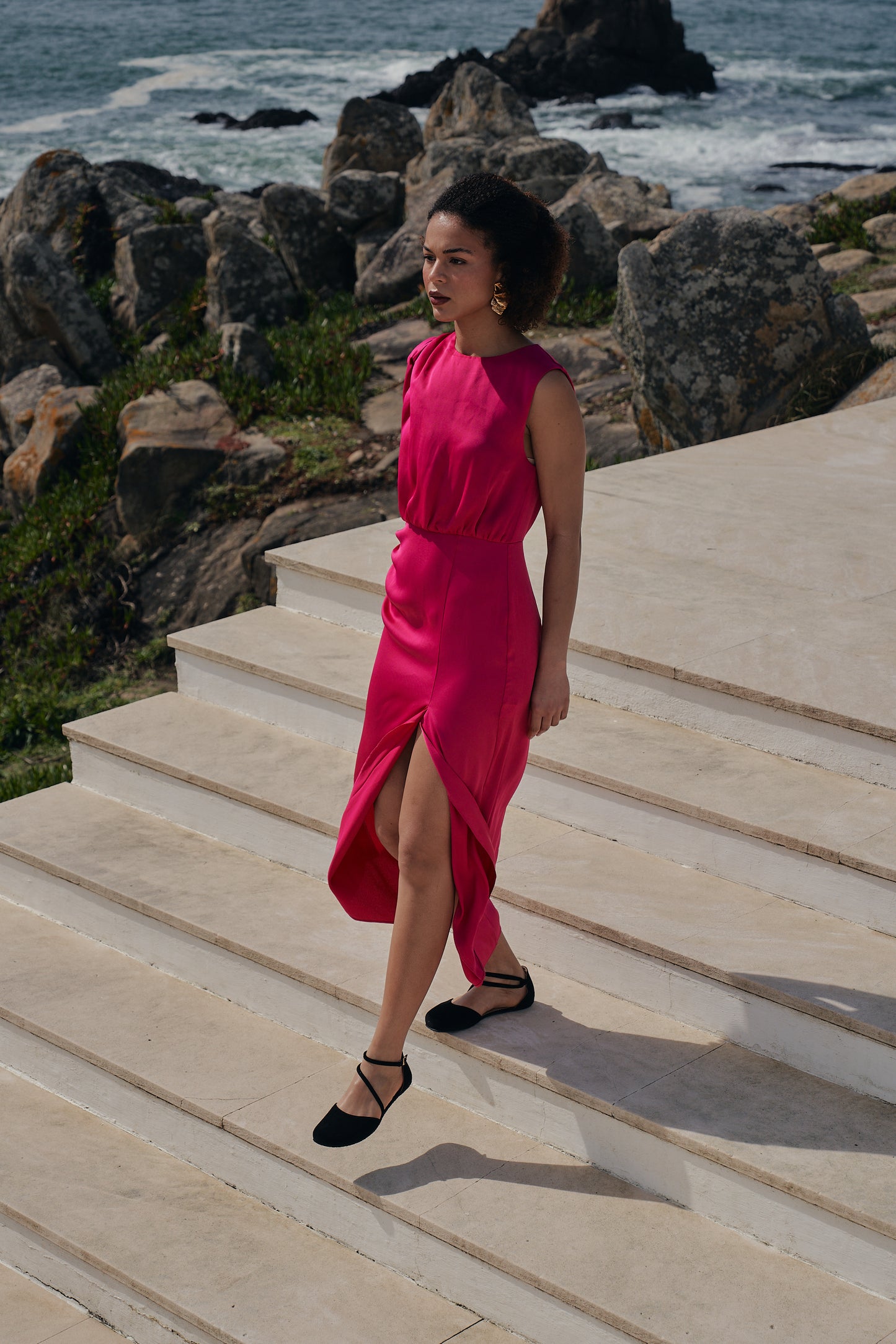 ORCHID Black barefoot sandals