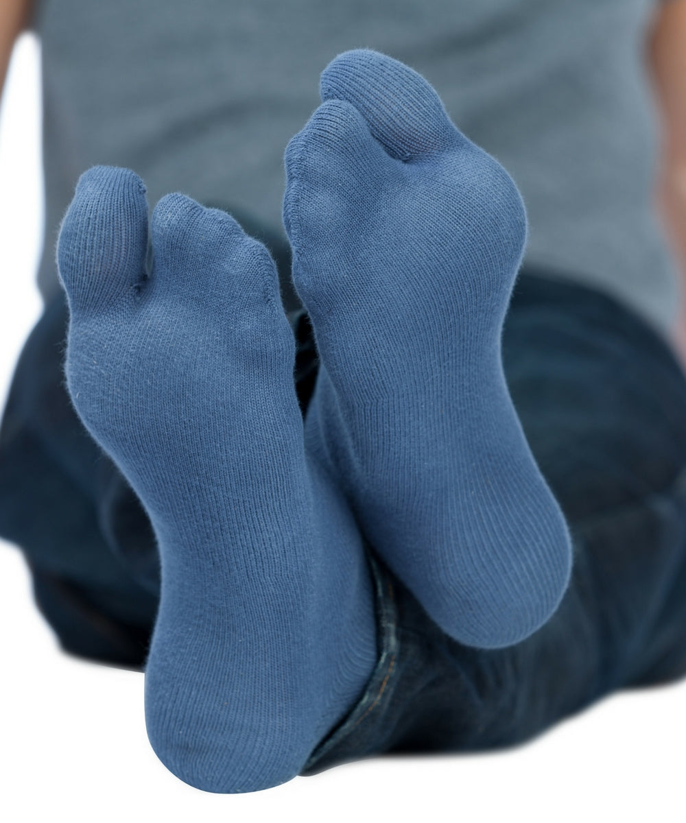 TABI ANKLE Blue split big toe socks