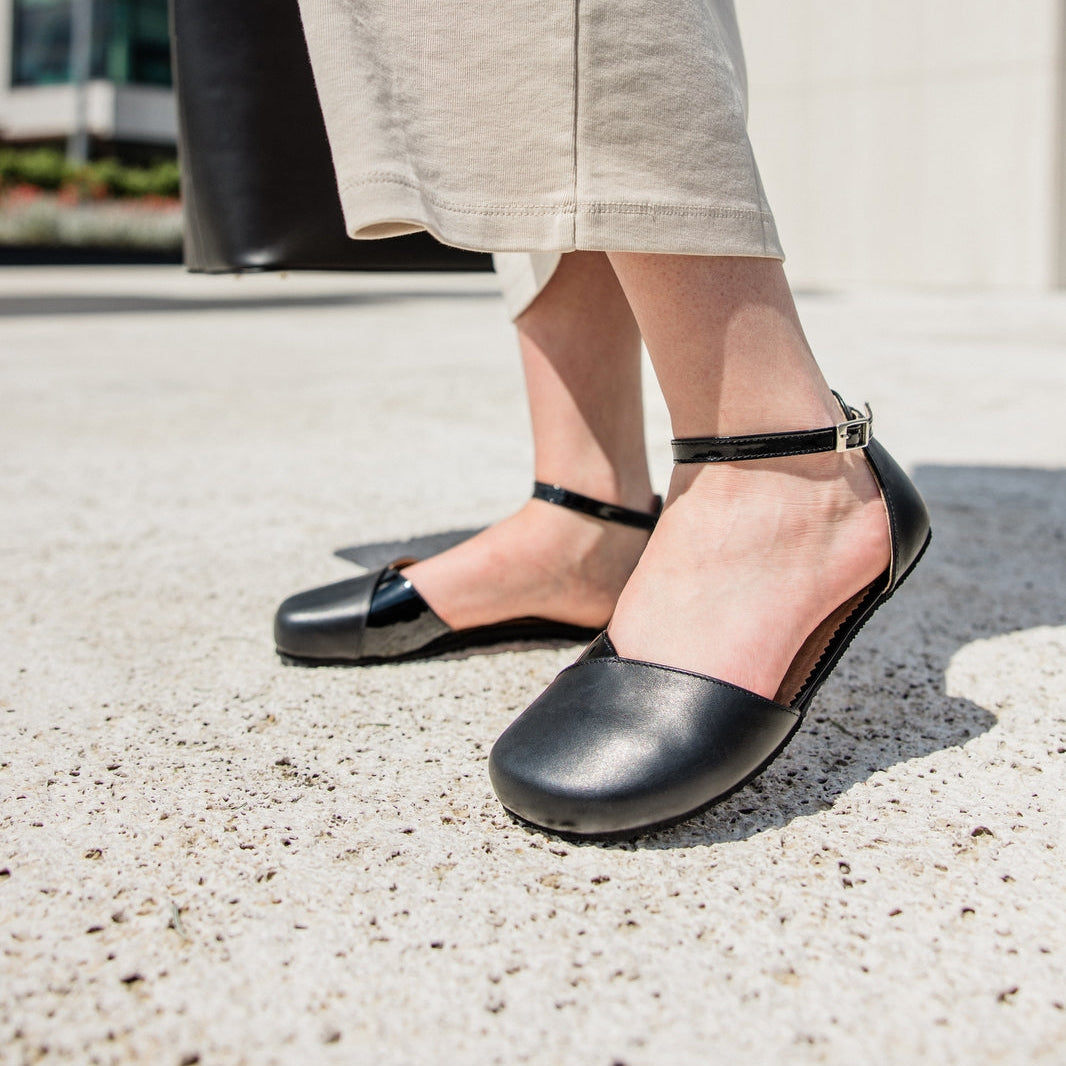 POPPY Black Vegan Barefoot Sandals