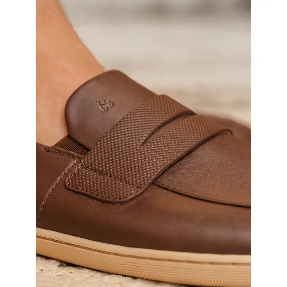 BUEN Dark Brown & Beige Barefoot Moccasins Extra wide