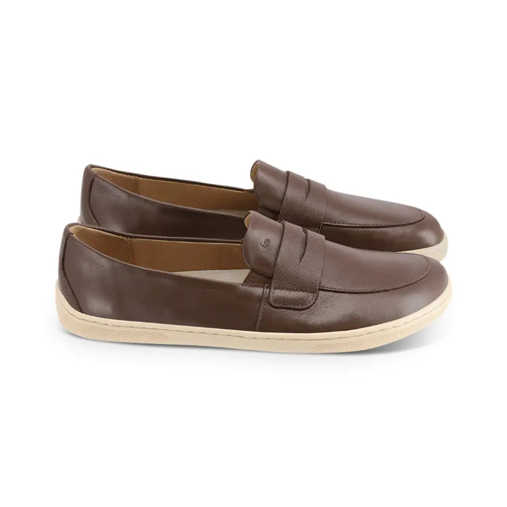 BUEN Dark Brown & Beige Barefoot Moccasins Extra wide