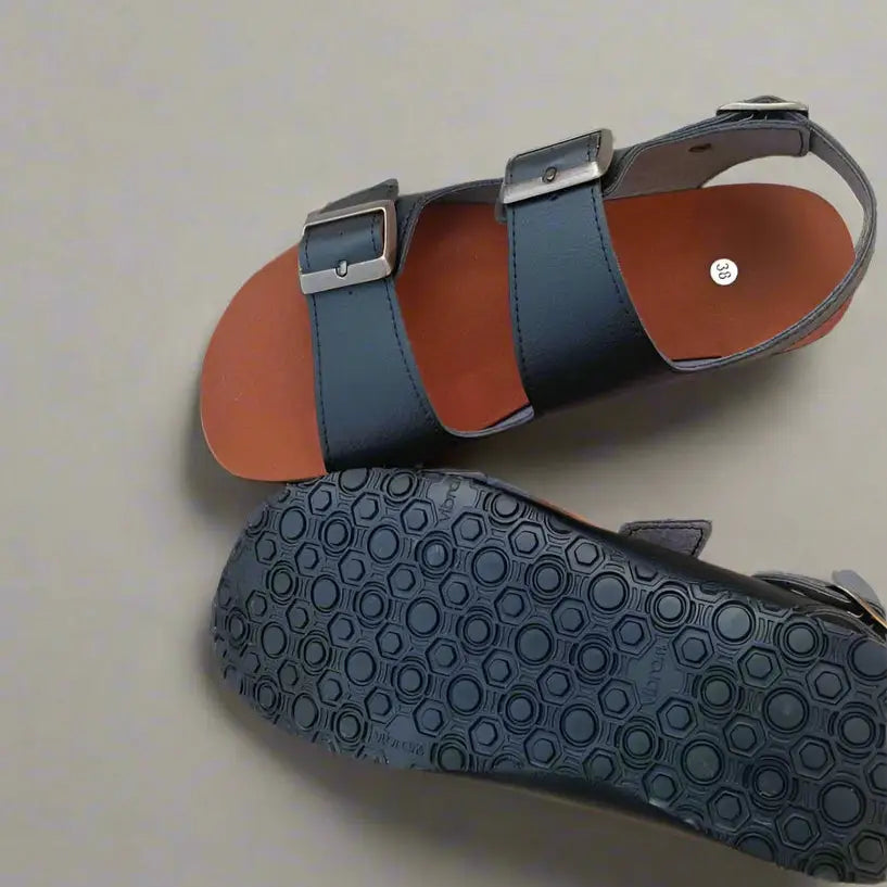 CHAD Black Barefoot Sandals Wide