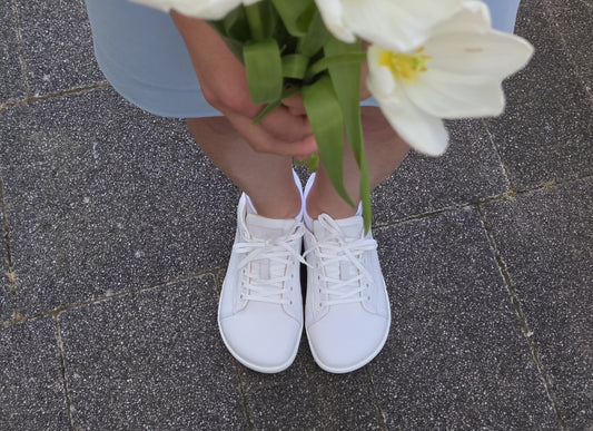 White Barefoot Shoes for Everyday Wear - Trainers & Sandals | UK