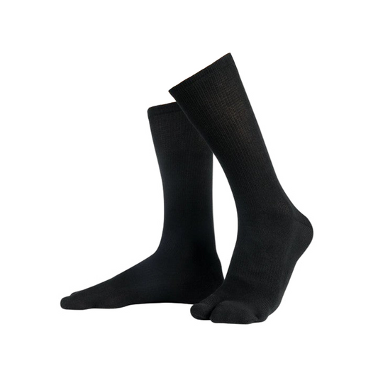 TABI MID-CALF Black split toe socks