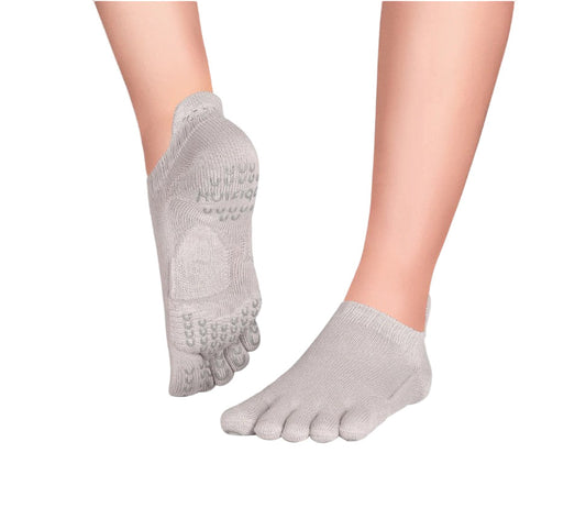 SORA Grey non-slip toe socks