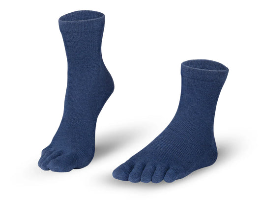 WARM ANKLE Navy split toe socks