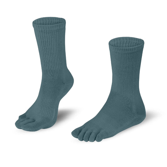 DR. FOOT MID-CALF Gray Blue bunion toe socks