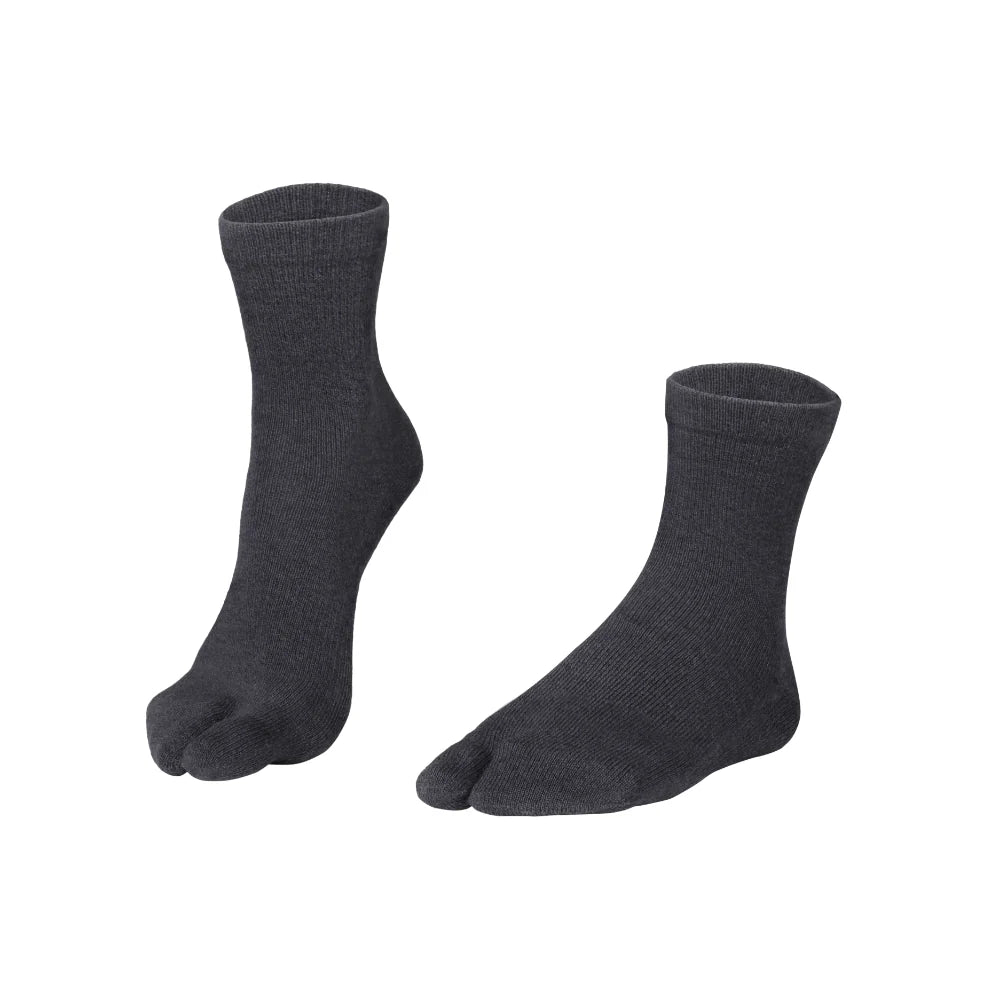 WARM TABI ANKLE Dark Grey two-toe socks