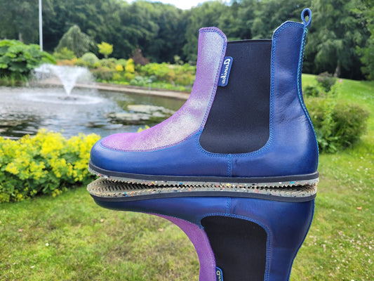 PALUSTRIA Purple Barefoot Chelsea Boots