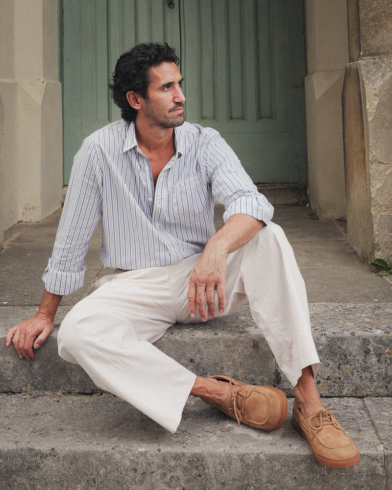ZERO BOAT Suede Tan barefoot loafers