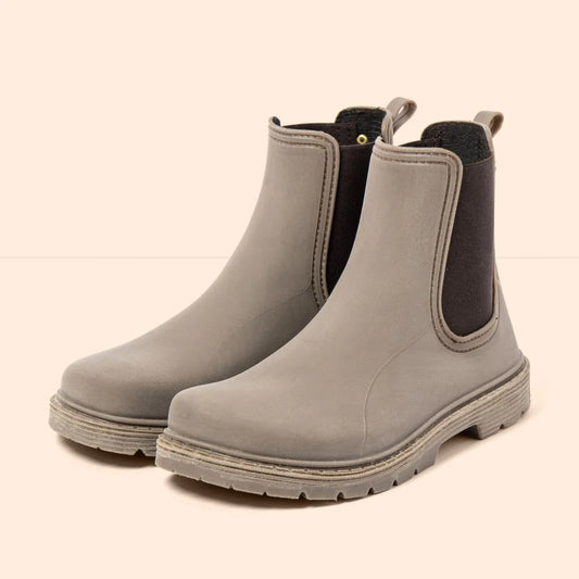 CHUVA Grey-Beige barefoot wellington boots