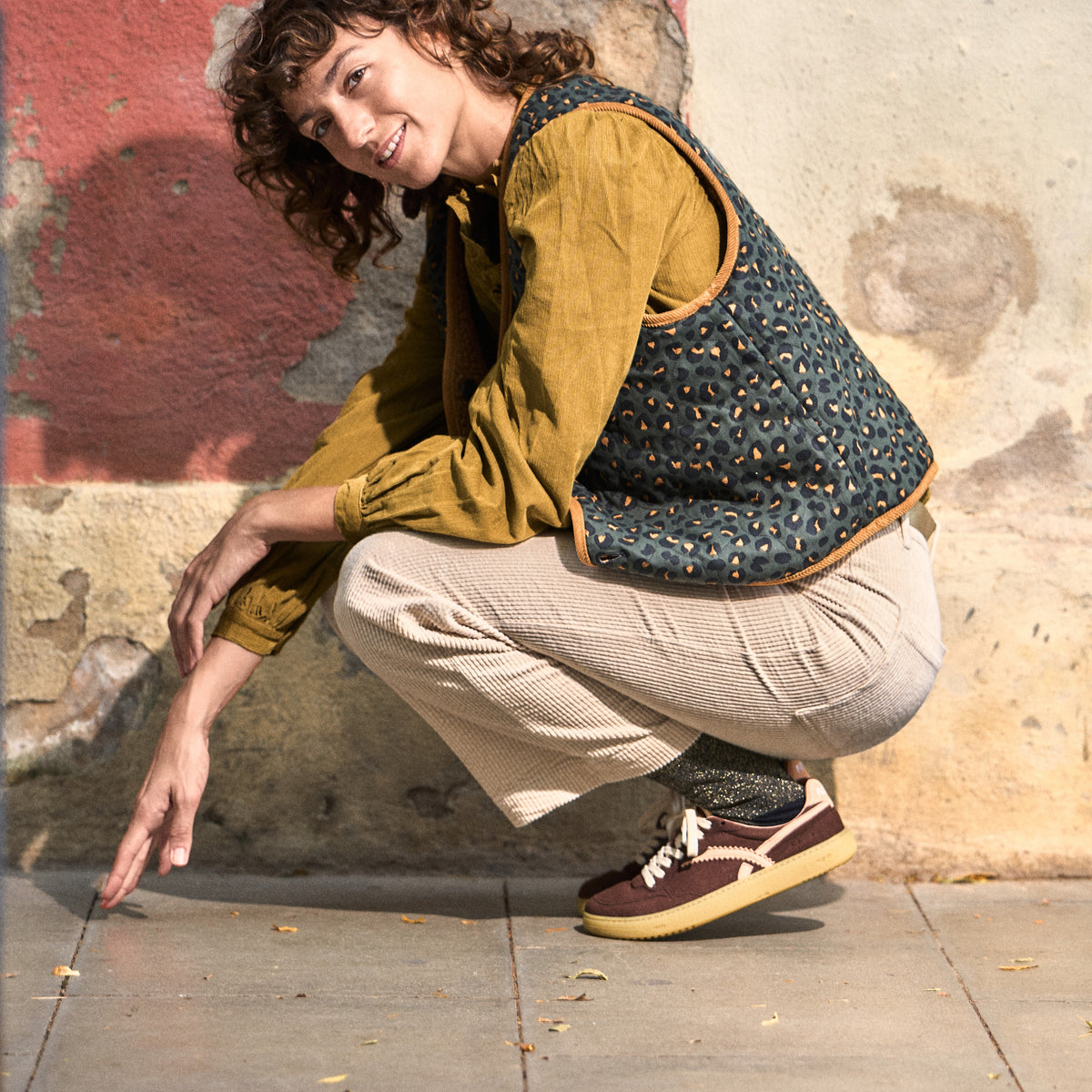 Kiwi Brown & Pink barefoot trainers
