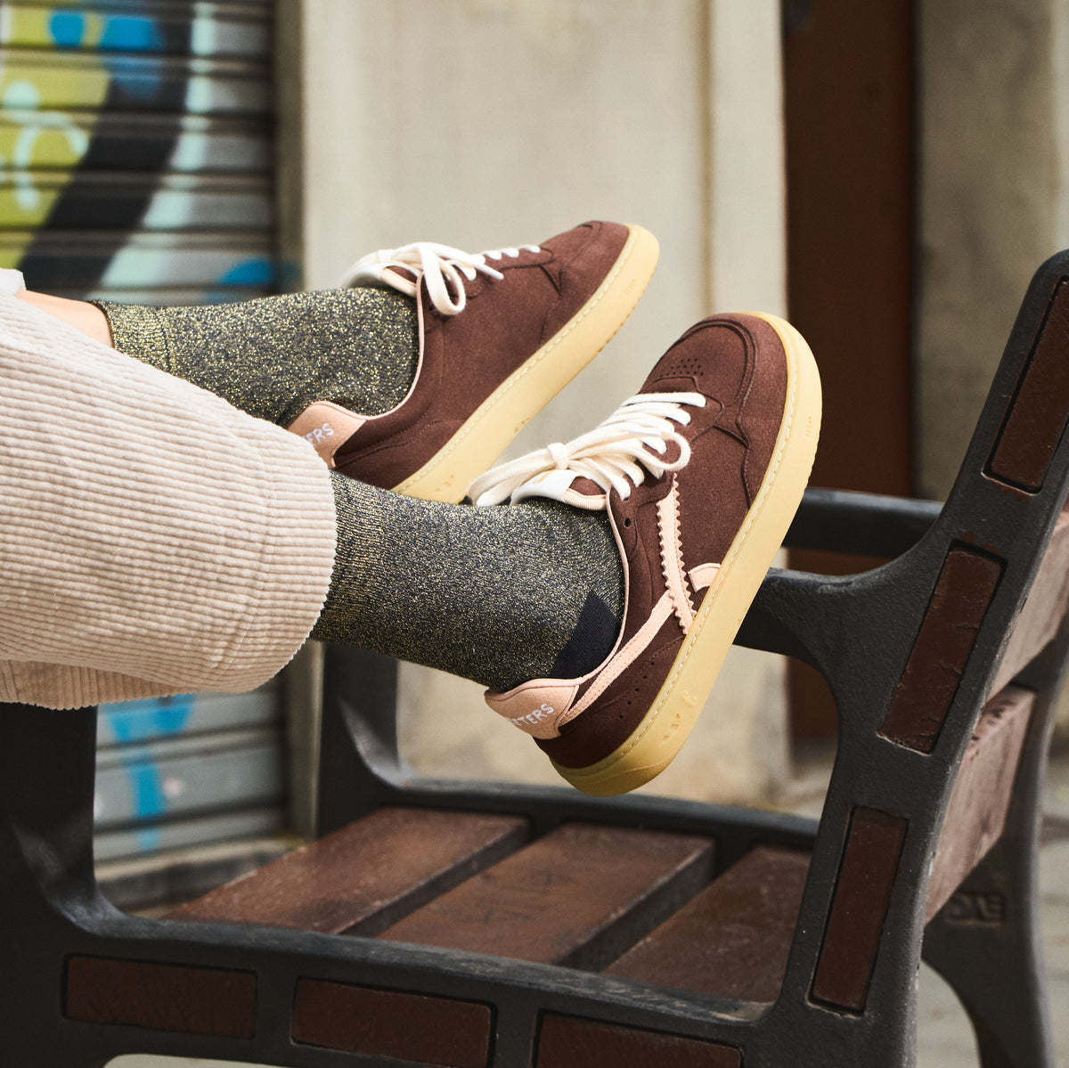 Kiwi Brown & Pink barefoot trainers