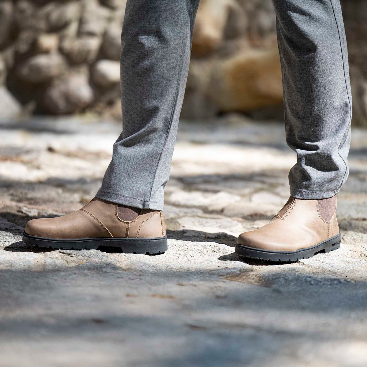 NOMADA N5262 Stone Barefoot Chelsea Boots