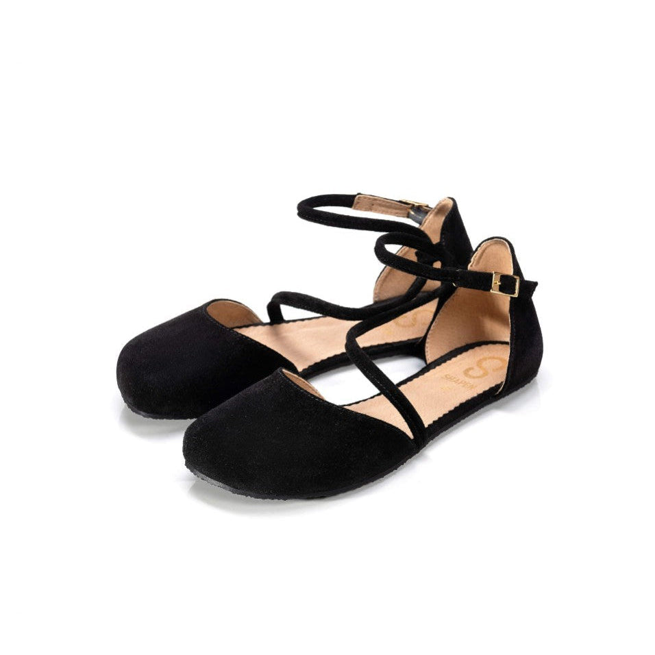 ORCHID Black barefoot sandals