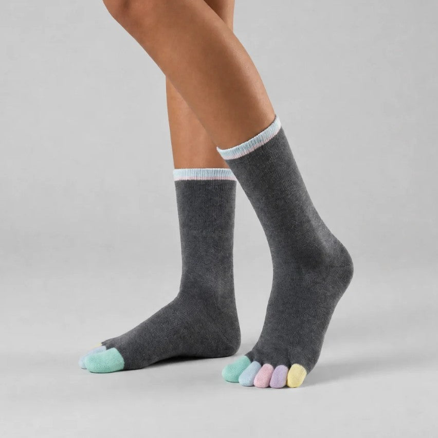 RAINBOWS MID-CALF Colourful five-toe socks