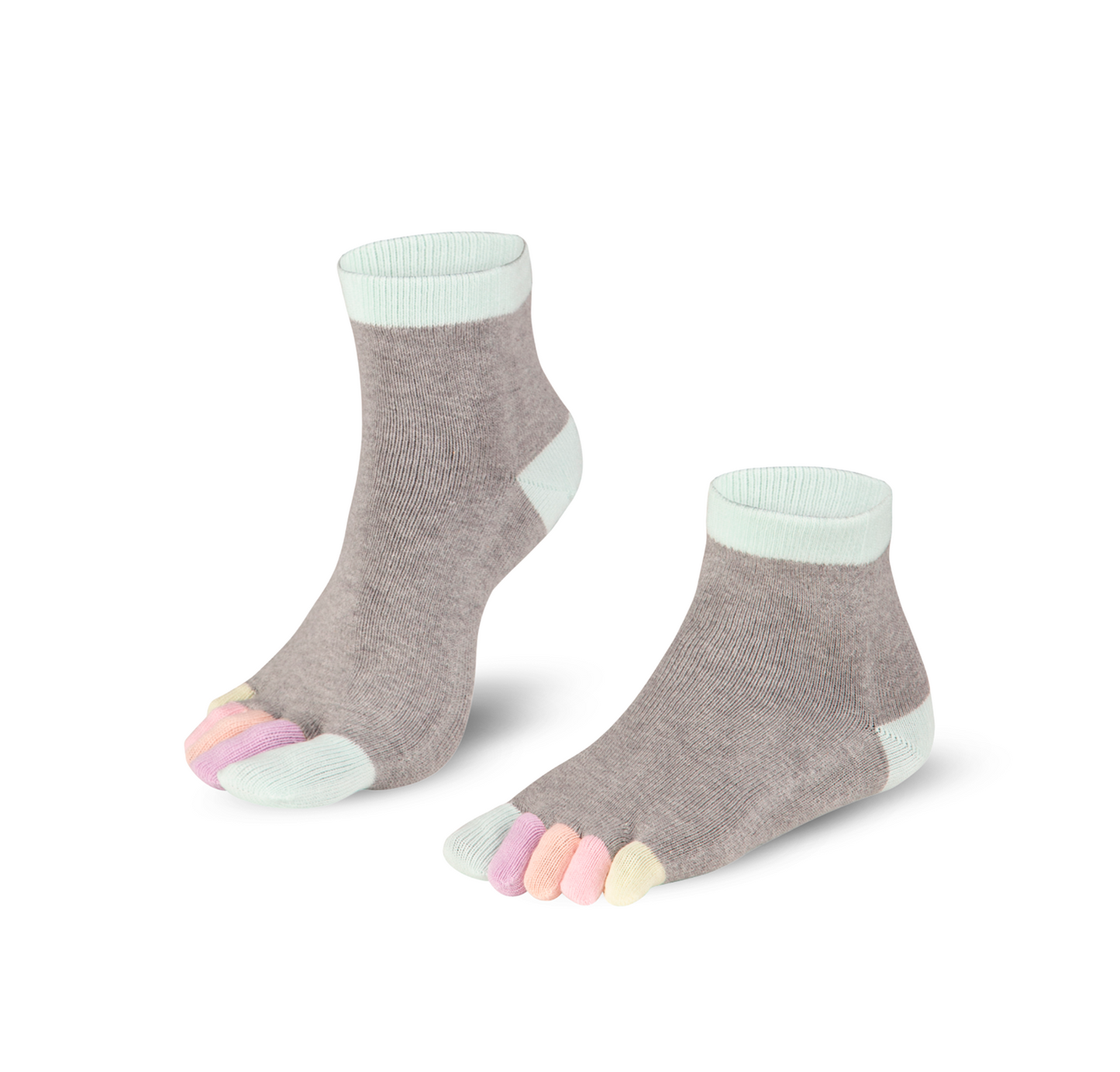 RAINBOWS QUARTER Colourful five-toe socks
