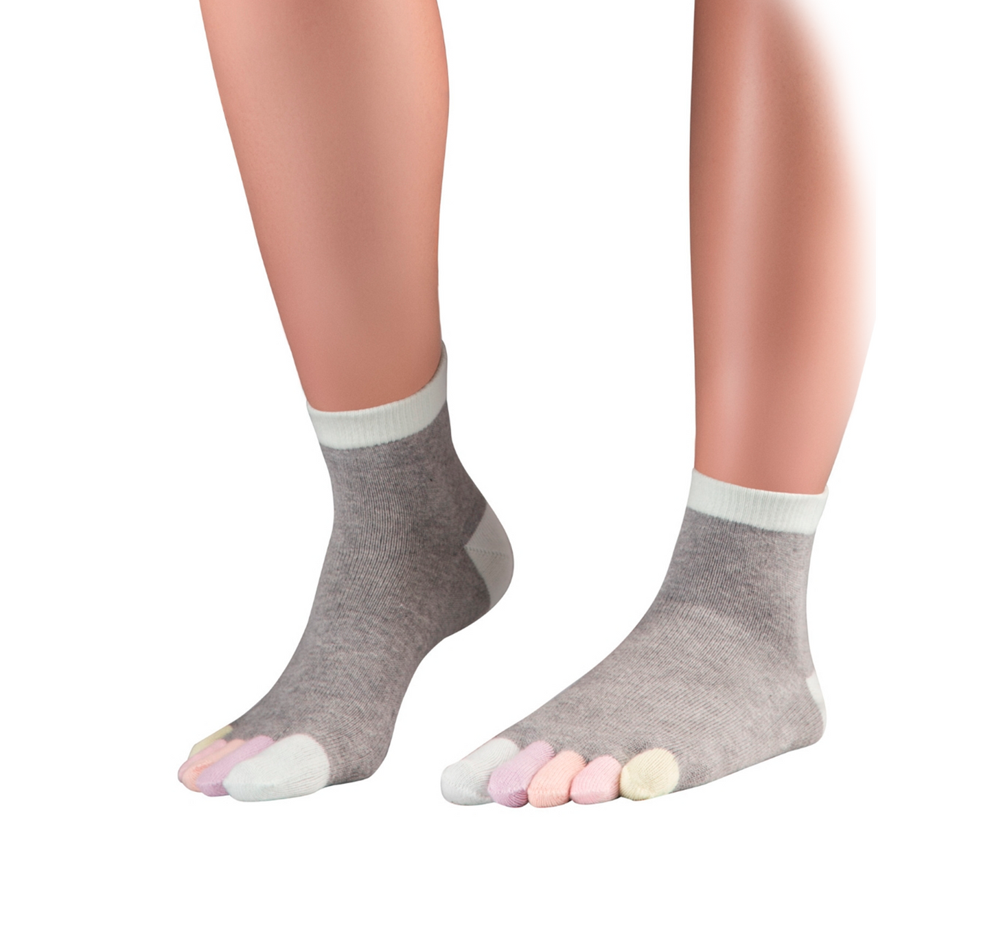 RAINBOWS QUARTER Colourful five-toe socks