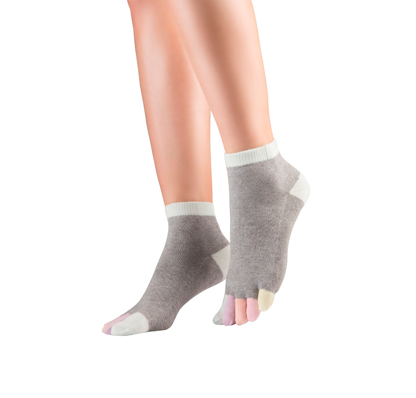 RAINBOWS QUARTER Colourful five-toe socks
