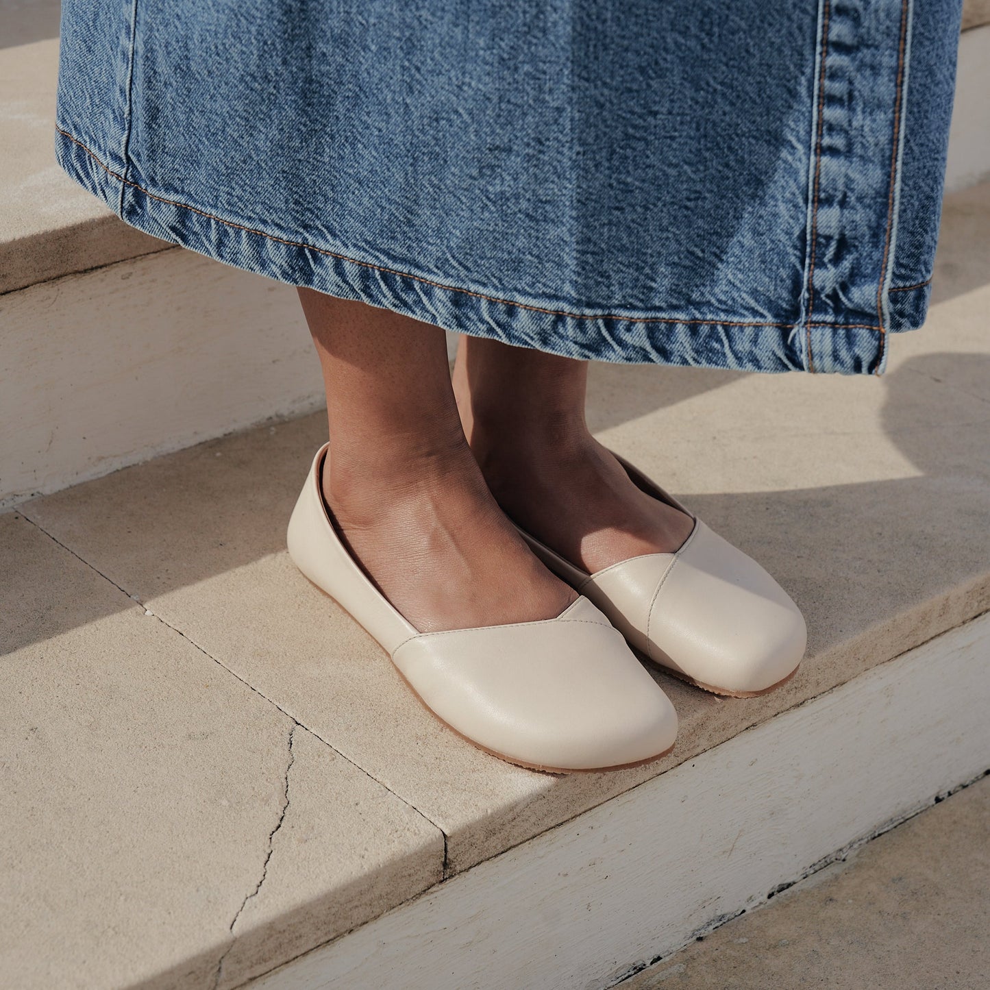 PEONY 2.0 Beige barefoot ballet flats