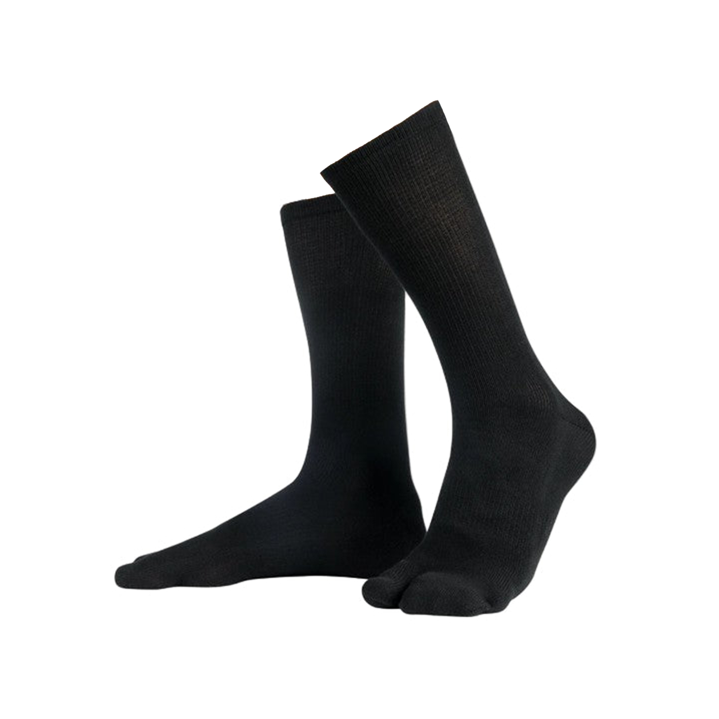 TABI MID-CALF Black split big toe socks