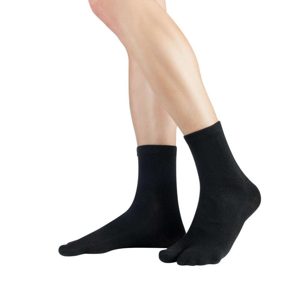WARM TABI ANKLE Dark Grey split big toe socks