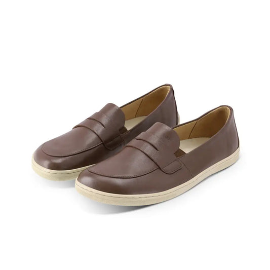 BUEN Dark Brown & Beige Barefoot Moccasins Extra wide