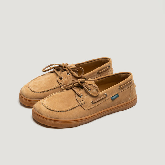 ZERO BOAT Suede Tan barefoot loafers