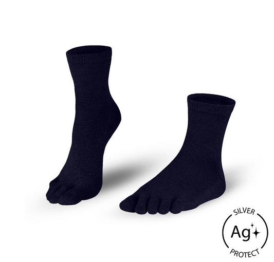 SILVER PROTECT QUARTER Dark Blue five-toe socks