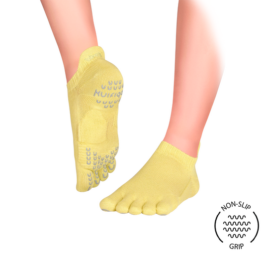 SORA Pistachio non-slip five-toe socks
